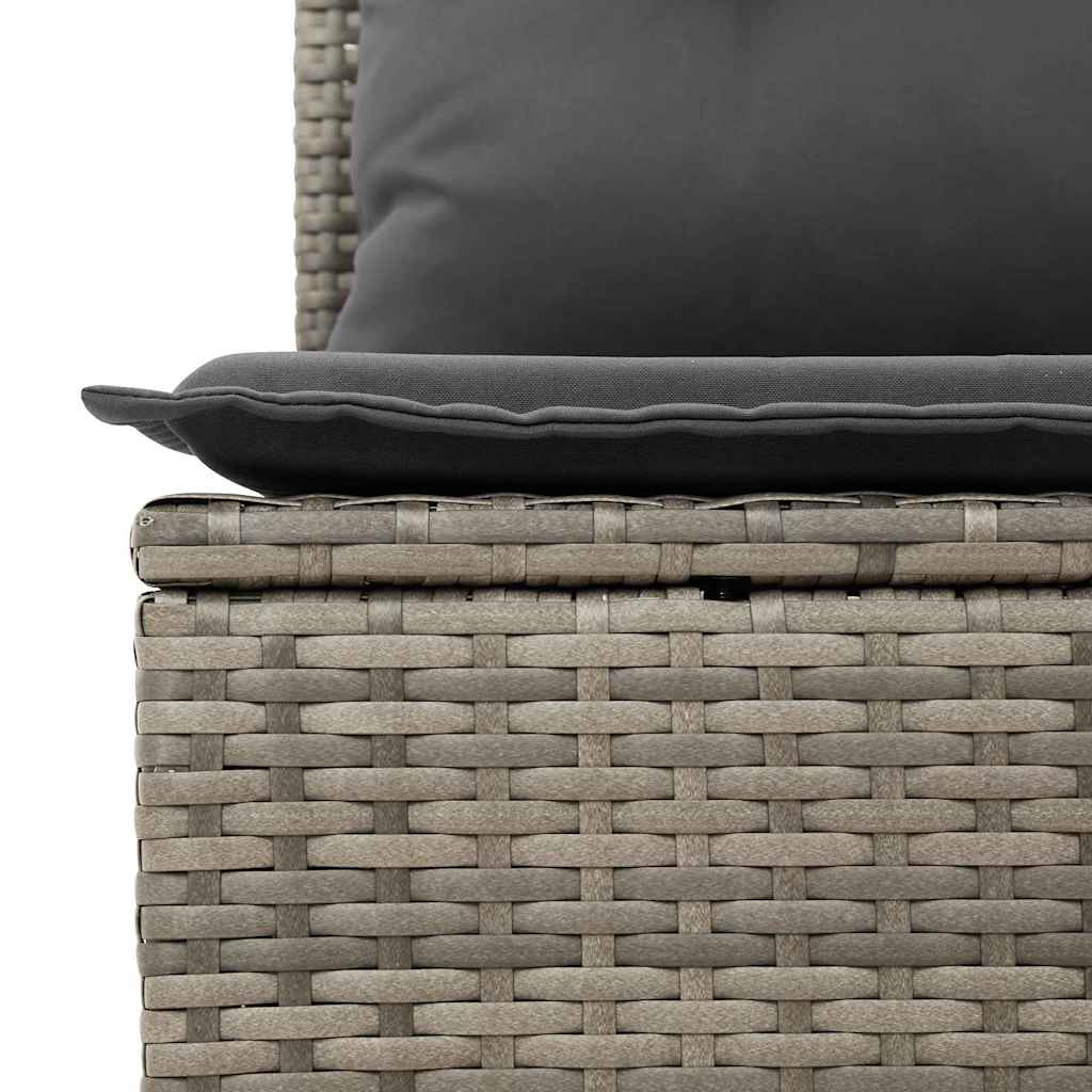 Havesofa Sæt 10 pcs Grå polyrattan