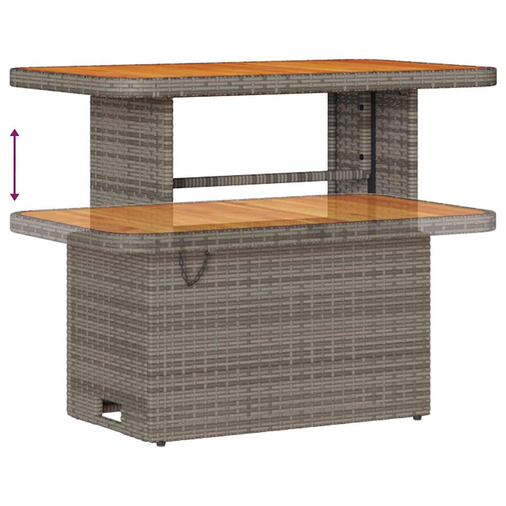 Havesofa Sæt 10 pcs Grå polyrattan