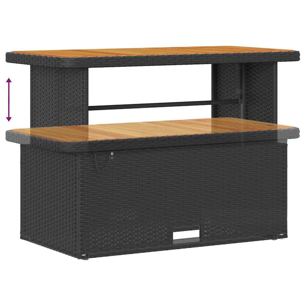 Havesofa Sæt med pude 13 pcs Sort polyrattan