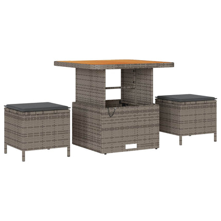 Havesofa Sæt 8 stk. Grå polyrattan