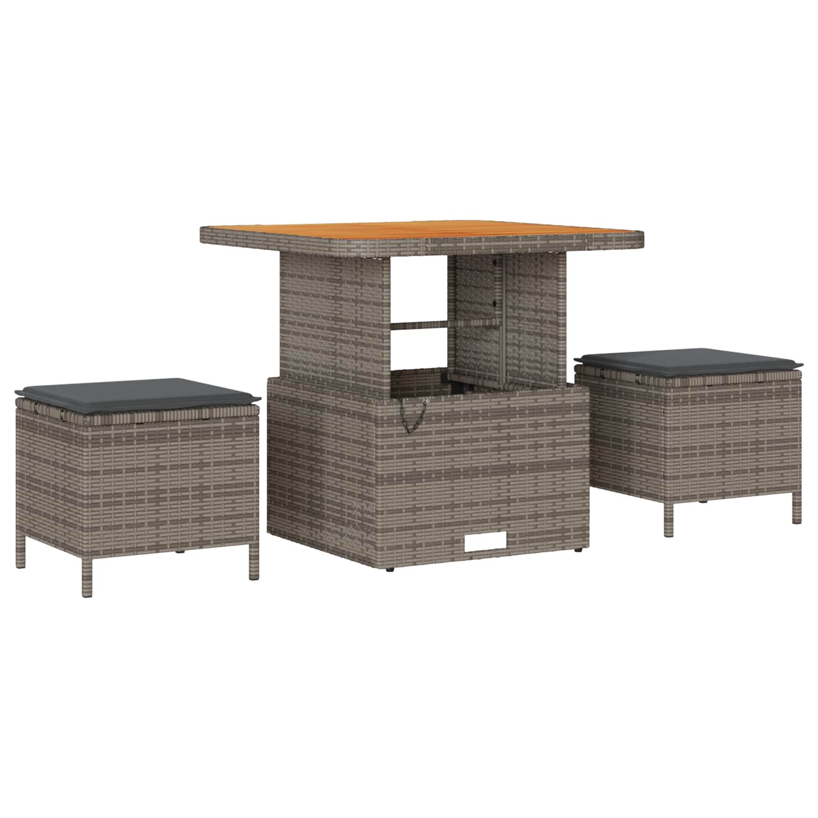 Havesofa Sæt 11 pcs Grå polyrattan