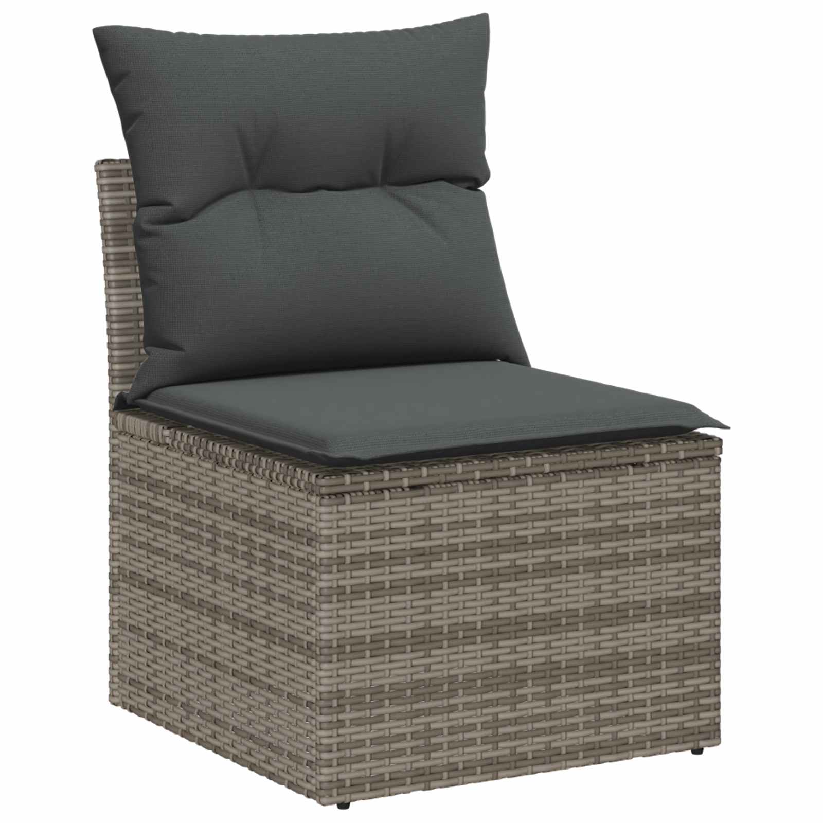Havesofa Sæt 11 pcs Grå polyrattan