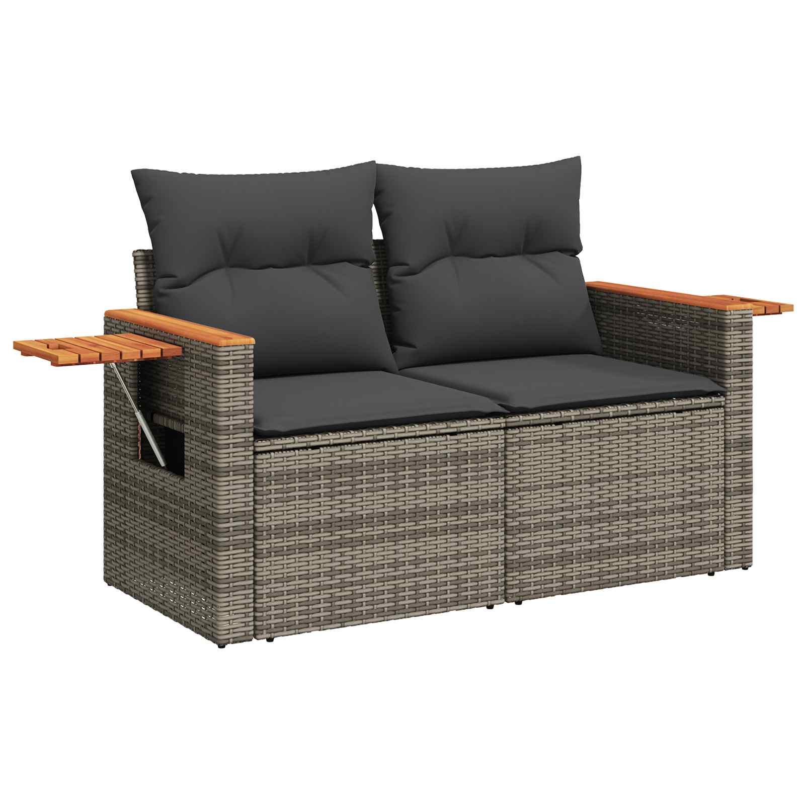 Havesofa Sæt 11 pcs Grå polyrattan