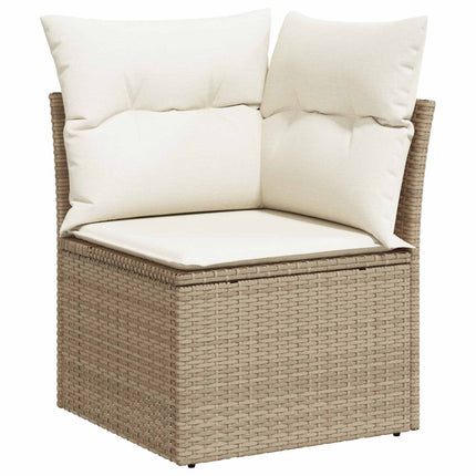 Havesofa Sæt 8 pcs Beige polyrattan