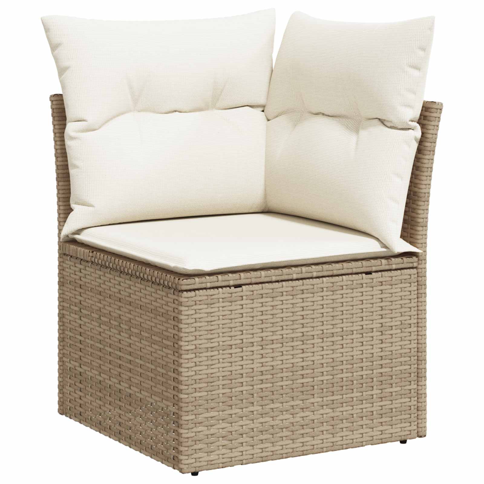 Havesofa Sæt 9 pcs Beige polyrattan