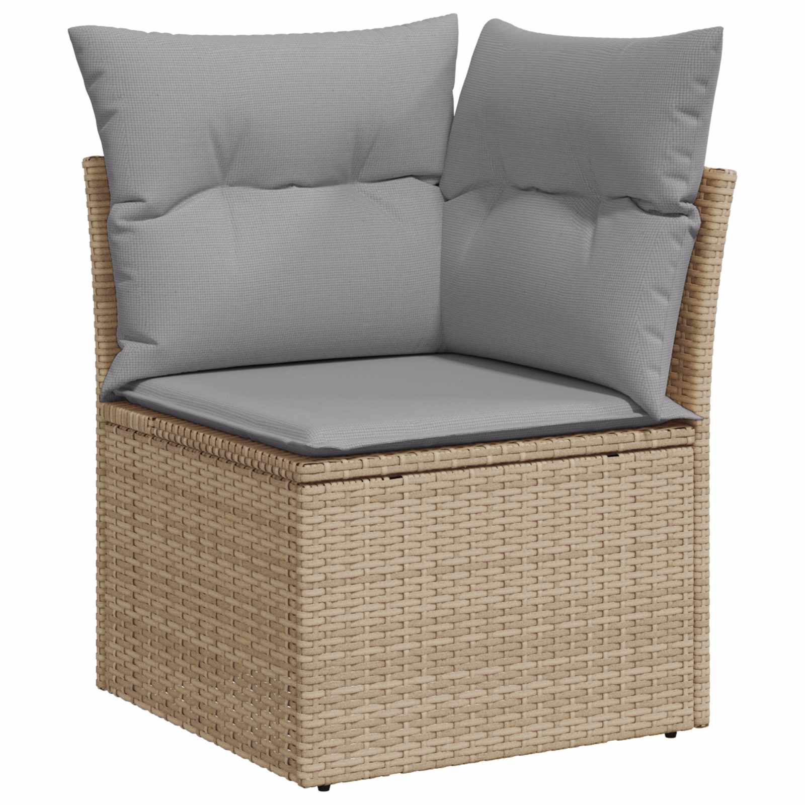 Havesofa Sæt 9 pcs Beige polyrattan