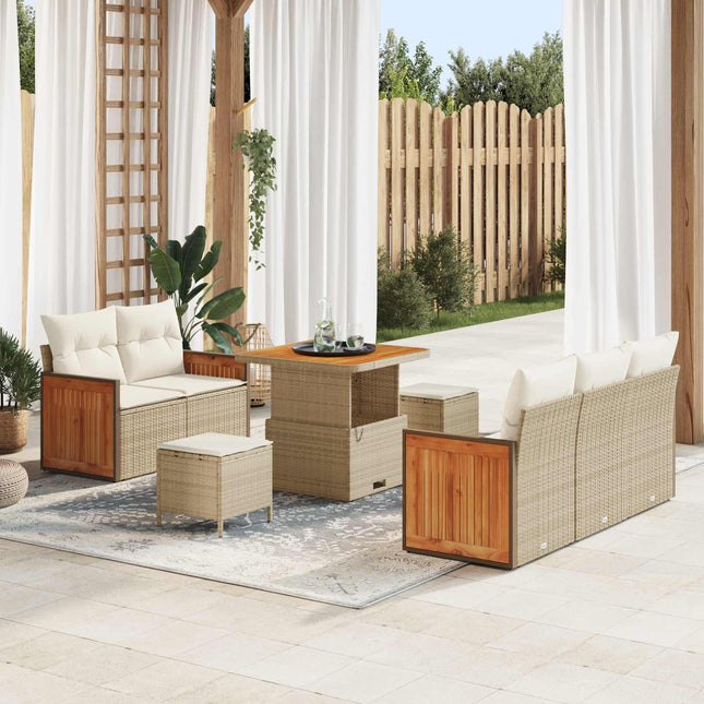 Havesofa Sæt 8 stk. 8-Antal sæder Beige og creme