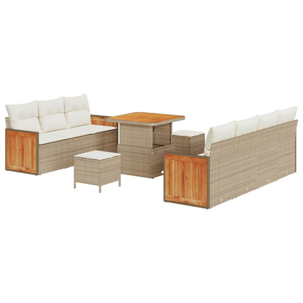 Havesofa Sæt 10 stk. 9-Antal sæder Beige og creme
