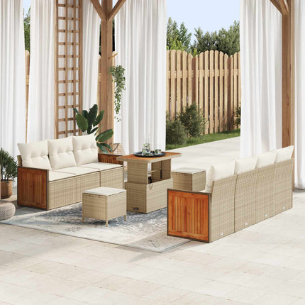 Havesofa Sæt 10 stk. 9-Antal sæder Beige og creme