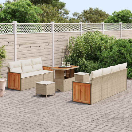 Havesofa Sæt 10 stk. 9-Antal sæder Beige og creme