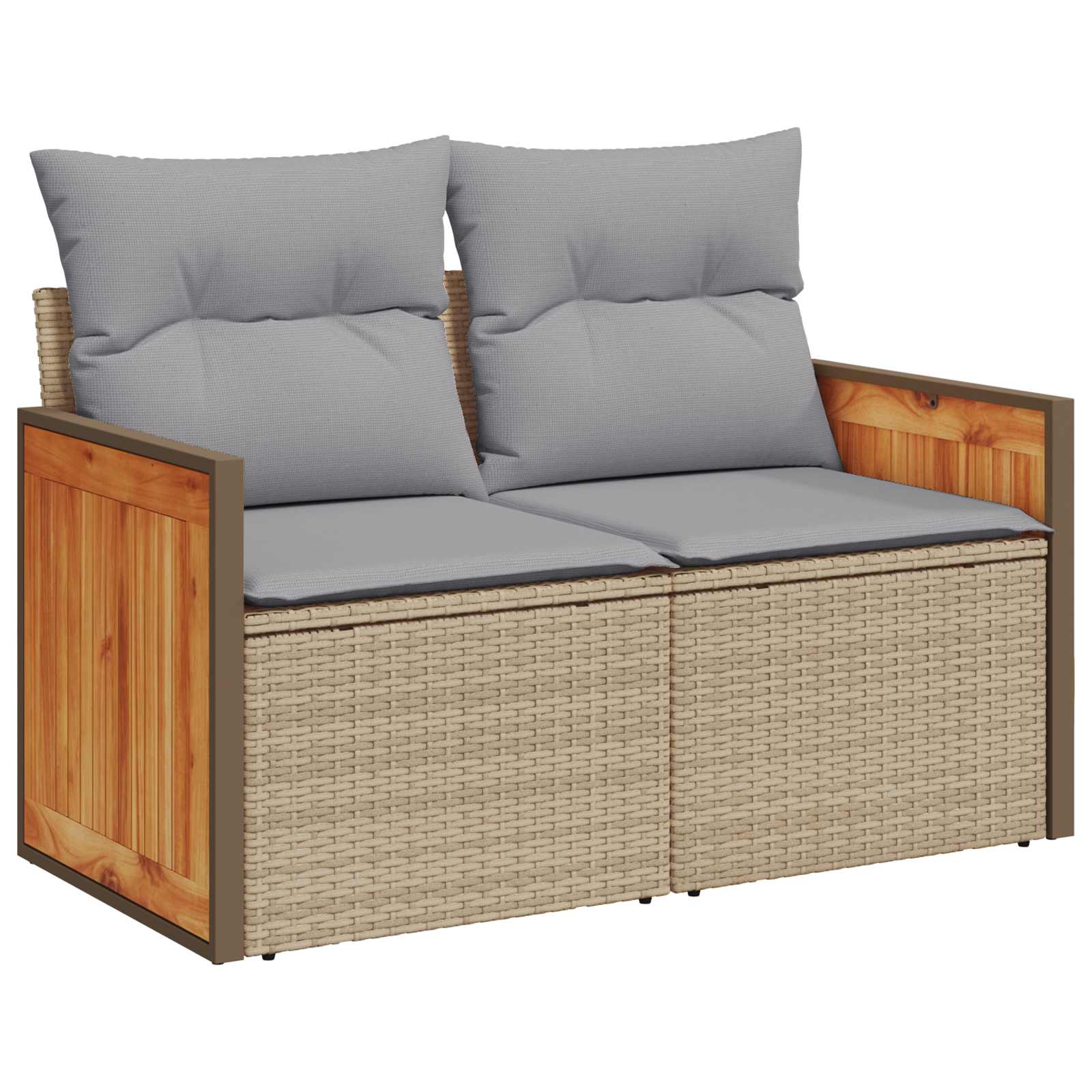 Havesofa Sæt med pude 13 pcs Beige og lys grå
