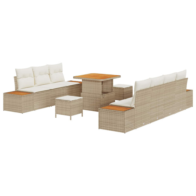 Havesofa Sæt 10 stk. 9-Antal sæder Beige og creme