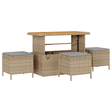 Havesofa Sæt med pude 14 pcs Beige og lys grå