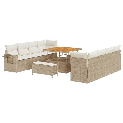 Havesofa Sæt Beige og creme polyrattan