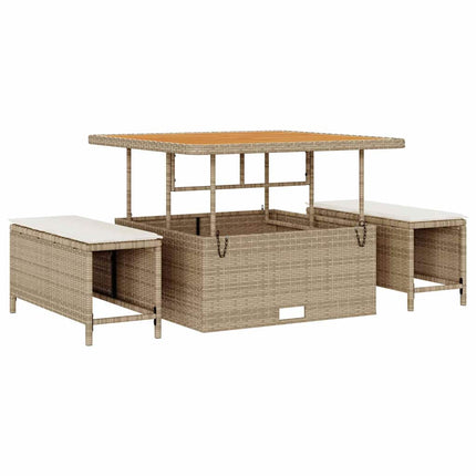 Havesofa Sæt 13 stk. Beige polyrattan