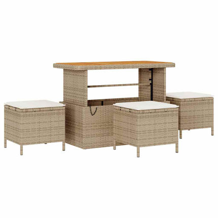 Havesofa Sæt 14 stk. Beige polyrattan