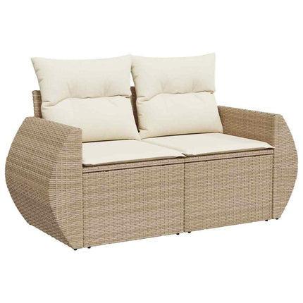 Havesofa Sæt 8 stk. 7-Antal sæder Beige og creme polyrattan