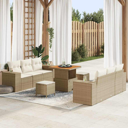 Havesofa Sæt Beige og creme Poly Rattan
