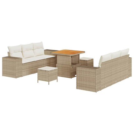 Havesofa Sæt Beige og creme Poly Rattan
