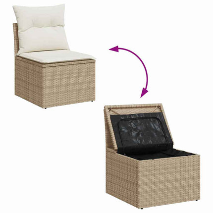 Havesofa Sæt Beige og creme Poly Rattan