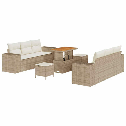 Havesofa Sæt Beige og creme Poly Rattan