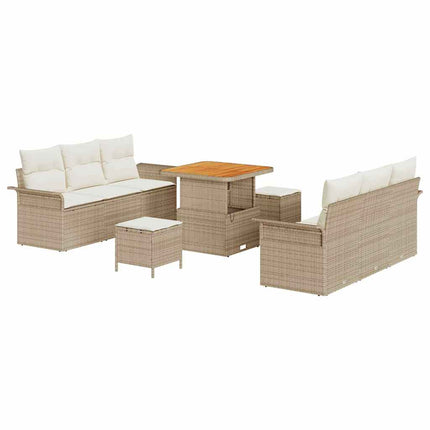 Havesofa Sæt 9 stk. 8-Antal sæder Beige og creme