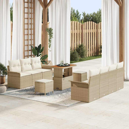 Havesofa Sæt 10 stk. 9-Antal sæder Beige og creme