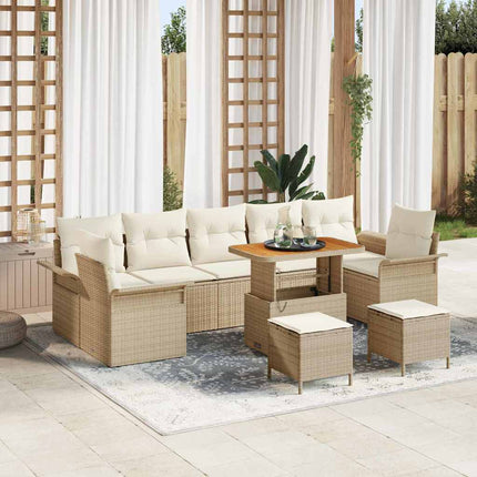 Havesofa Sæt 10 stk. 9-Antal sæder Beige og creme
