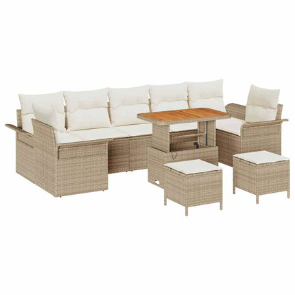 Havesofa Sæt 10 stk. 9-Antal sæder Beige og creme