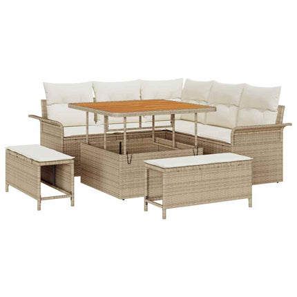 Havesofa Sæt 8 stk. 7-Antal sæder Beige og creme