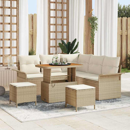 Havesofa Sæt 8 stk. 7-Antal sæder Beige og creme