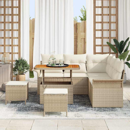 Havesofa Sæt 8 stk. 7-Antal sæder Beige og creme