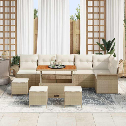 Havesofa Sæt 10 stk. 9-Antal sæder Beige og creme