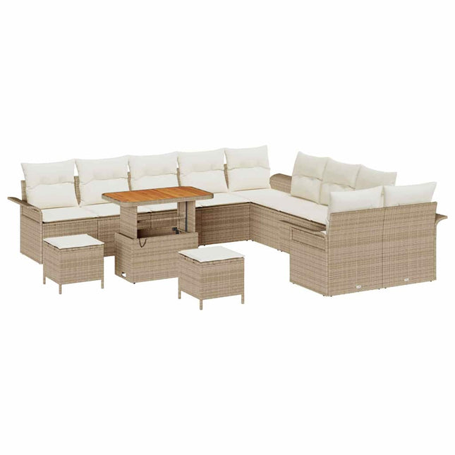 Havesofa Sæt 13 stk. 12-Antal sæder Beige og creme