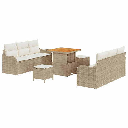 Havesofa Sæt 9 stk. 8-Antal sæder Beige og creme