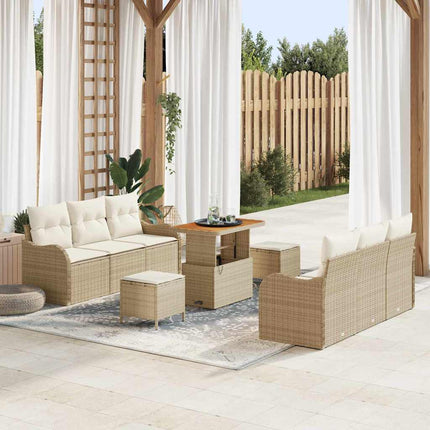 Havesofa Sæt 9 stk. 8-Antal sæder Beige og creme