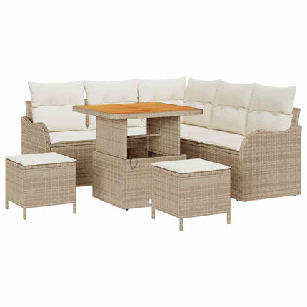 Havesofa Sæt 8 stk. 7-Antal sæder Beige og creme