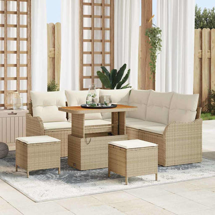 Havesofa Sæt 8 stk. 7-Antal sæder Beige og creme
