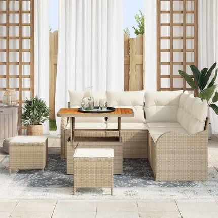 Havesofa Sæt 8 stk. 7-Antal sæder Beige og creme