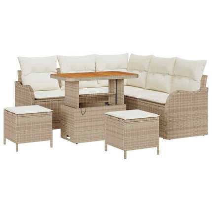 Havesofa Sæt 8 stk. 7-Antal sæder Beige og creme