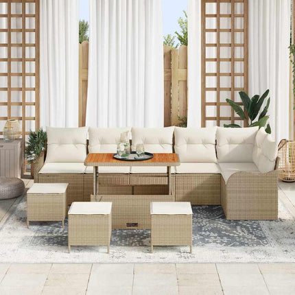Havesofa Sæt 10 stk. 9-Antal sæder Beige og creme