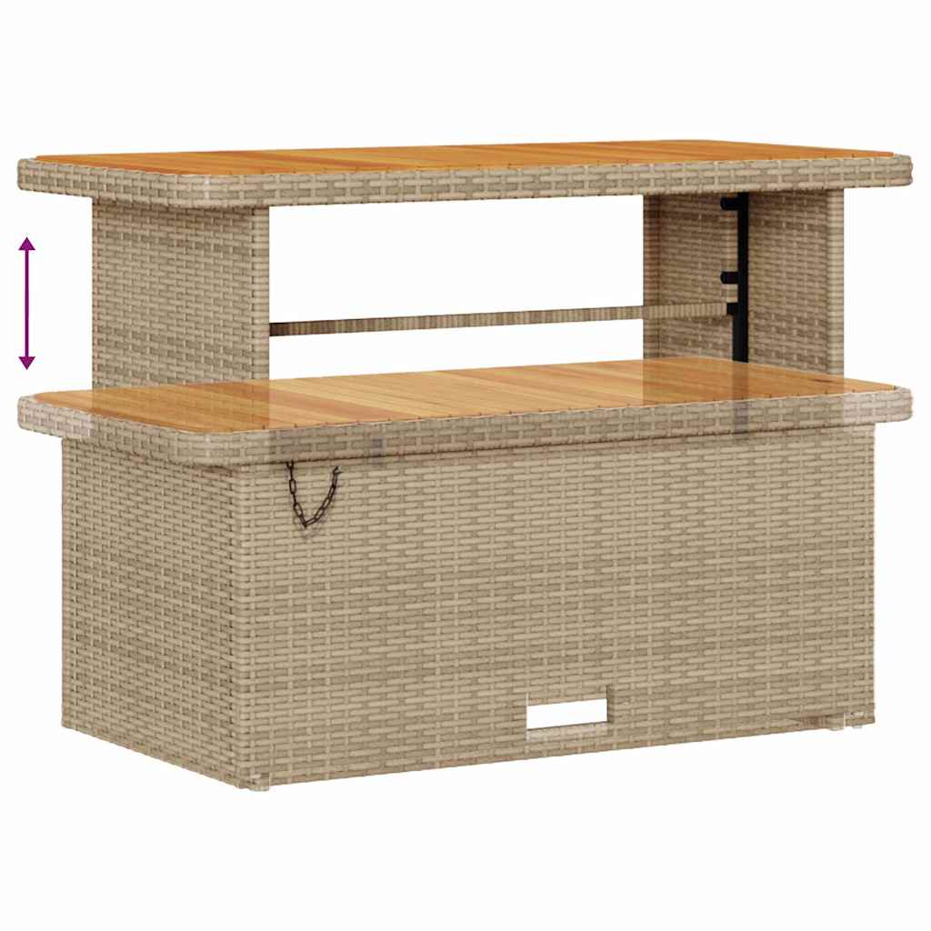 Havesofa Sæt med pude med opbevaring 10 pcs Beige og creme