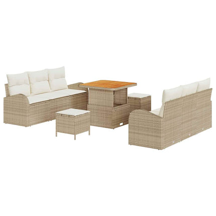 Havesofa Sæt 9 stk. 8-Antal sæder Beige og creme