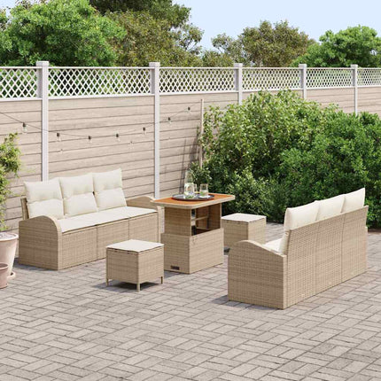 Havesofa Sæt 9 stk. 8-Antal sæder Beige og creme