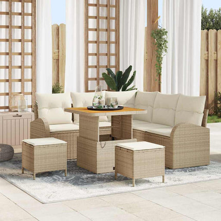 Havesofa Sæt 8 stk. 7-Antal sæder Beige og creme
