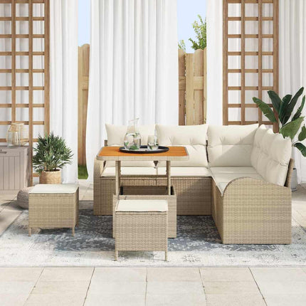 Havesofa Sæt 8 stk. 7-Antal sæder Beige og creme