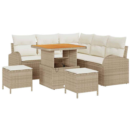 Havesofa Sæt 8 stk. 7-Antal sæder Beige og creme