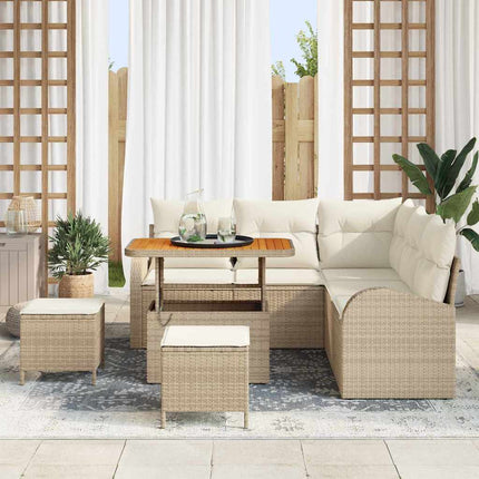 Havesofa Sæt 8 stk. 7-Antal sæder Beige og creme