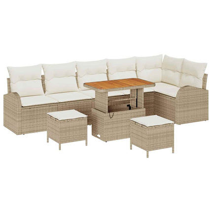 Havesofa Sæt 9 stk. 8-Antal sæder Beige og creme