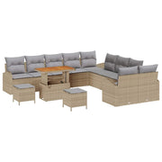 Havesofa Sæt med pude med opbevaring 13 pcs Beige og lys grå